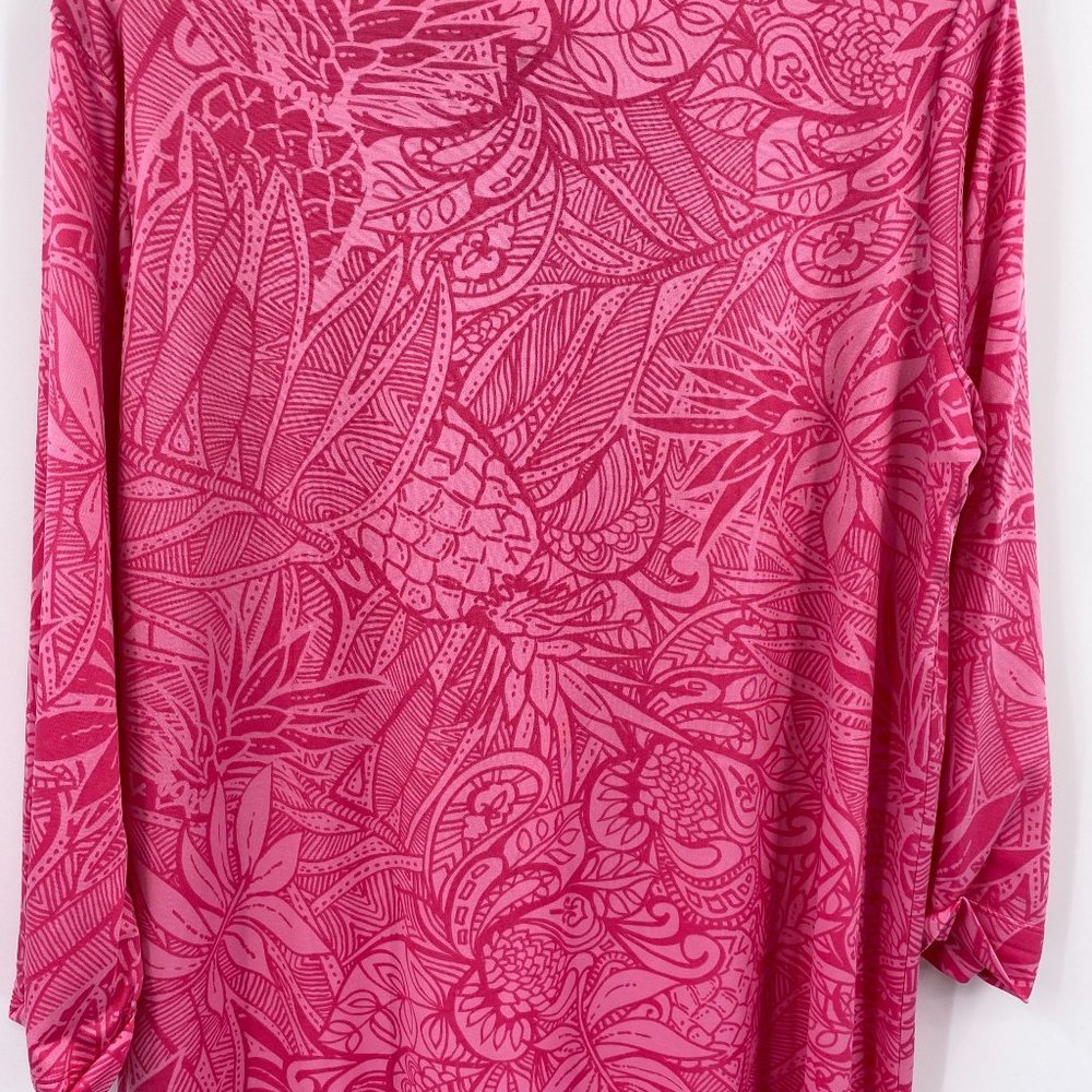 Stella Parker swim dress cover up size large pink LS SPF50 cruise beach NWT - Picture 7 of 7